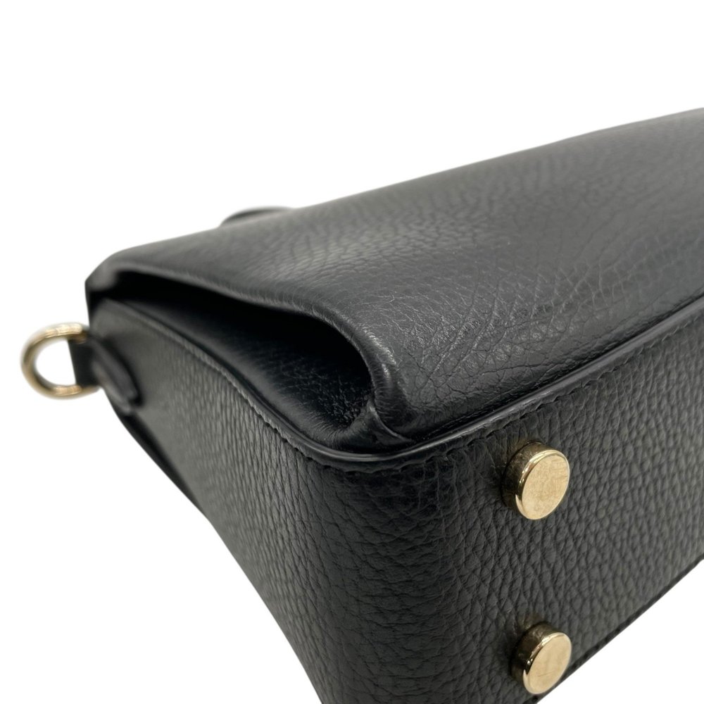GUCCI Interlocking G 2-Way Handbag/Shoulder Bag in Black Leather with Gold Ha... - Picture 12 of 16